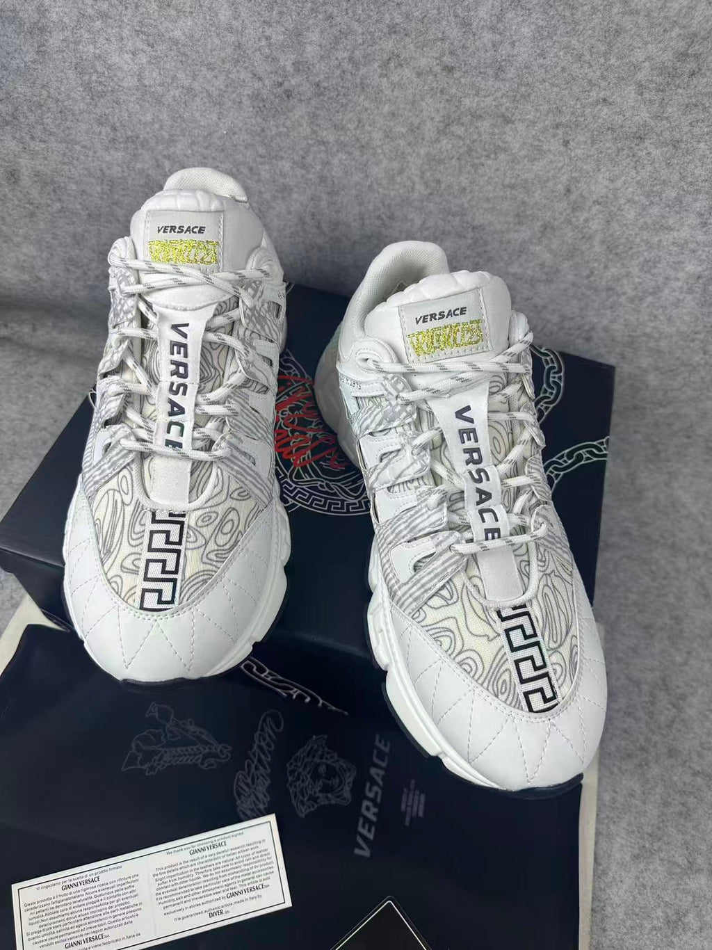 Versace Trigreca Sneakers – White