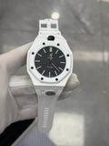 AP x Swatch Royal Oak Watch – White Case / Black Dial