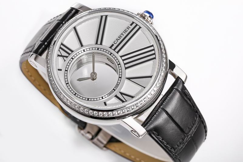 Cartier Silver-Tone Roman Numeral Wristwatch