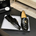 Chanel Patent Leather Quilted CC Loafers