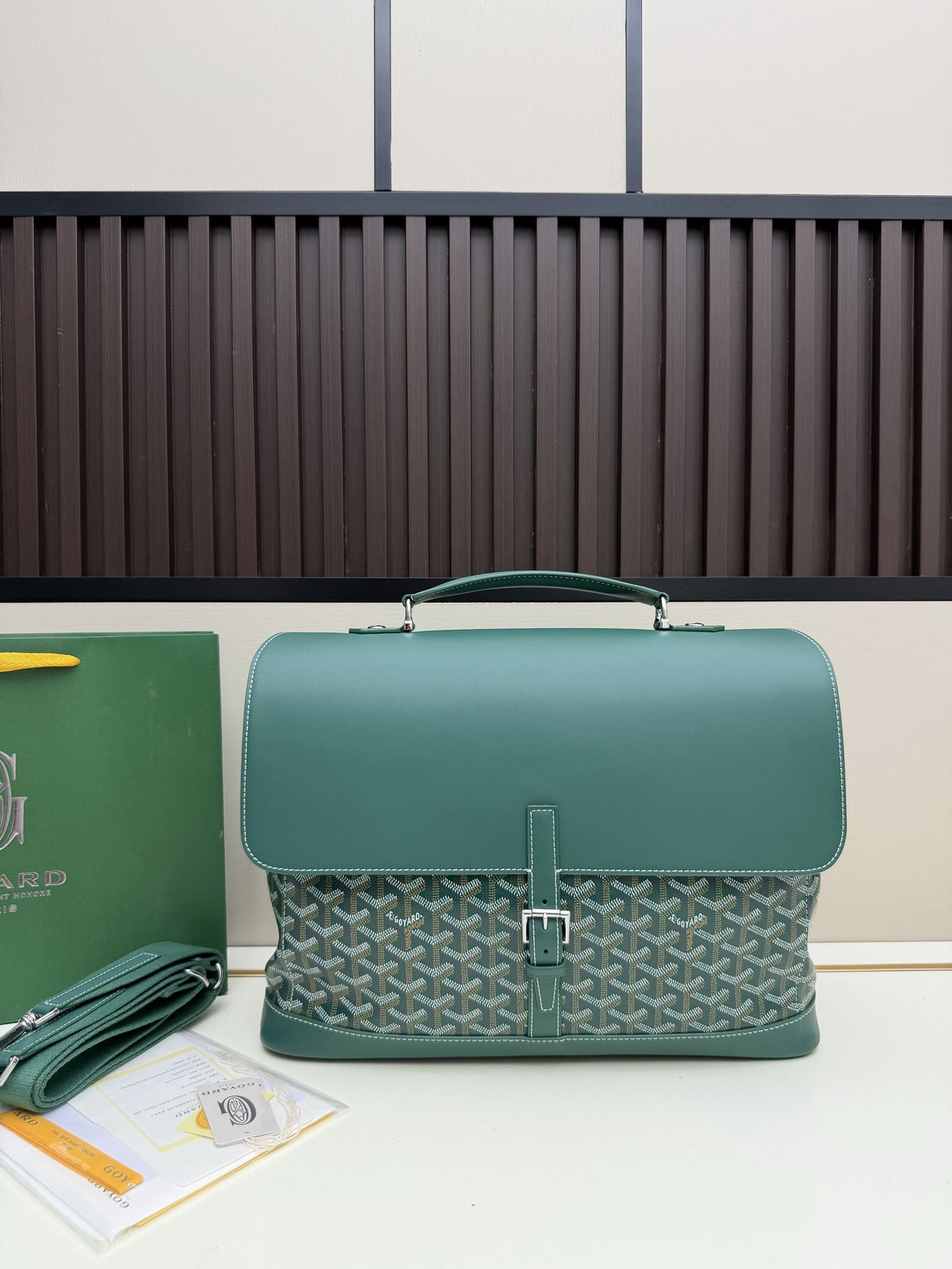 Goyard Bellechasse Briefcase – Forest Green