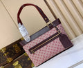 Monogram Canvas Tote Bag with Leather Trim