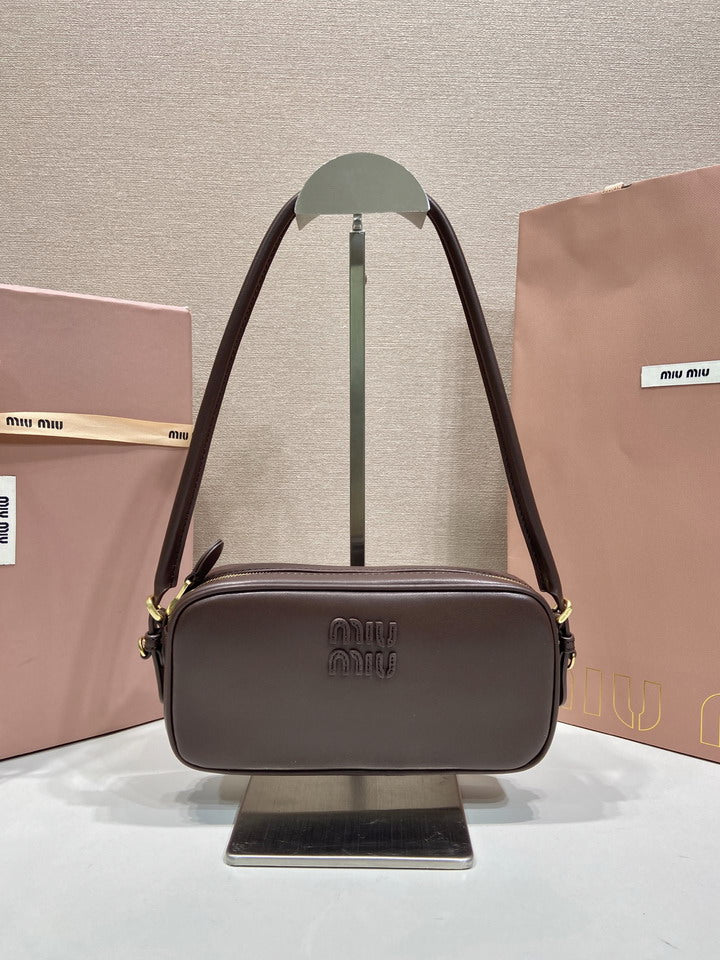 Miu Miu Brown Leather Crossbody Bag