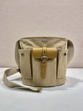 Prada Beige Structured Shoulder Bag