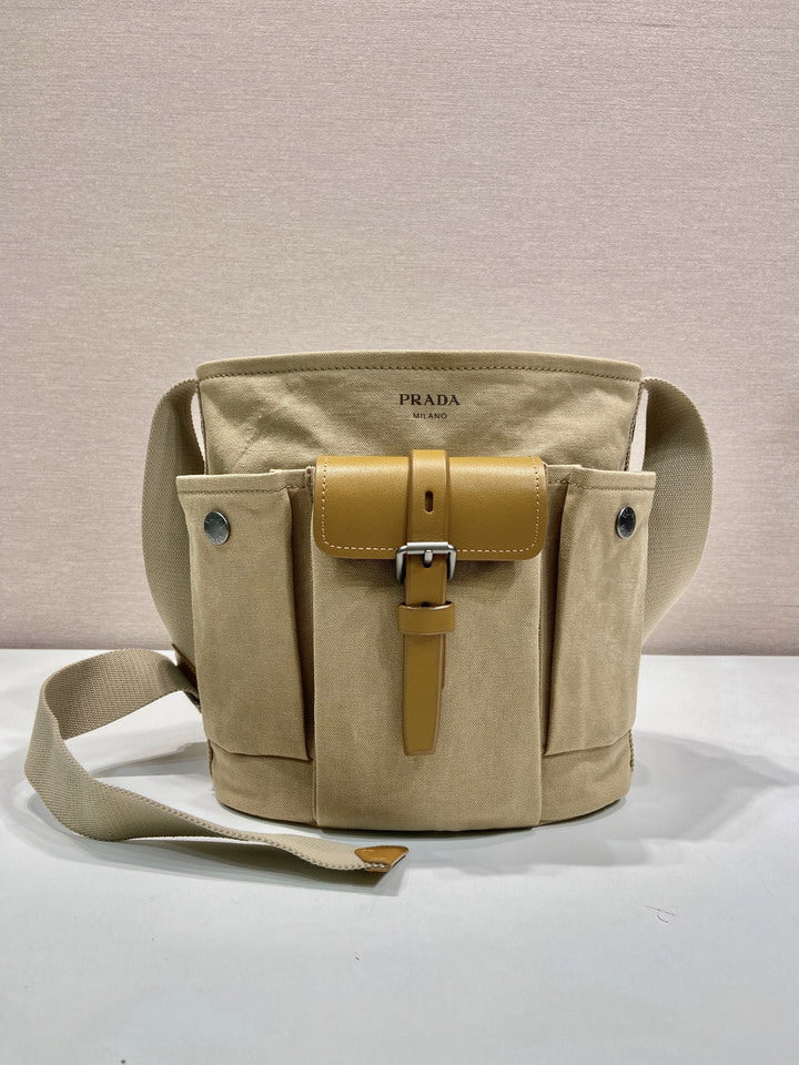 Prada Beige Structured Shoulder Bag