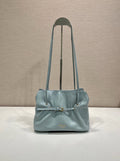 Prada Soft Leather Shoulder Bag in Powder Blue