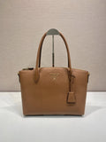 Prada Vitello Daino Leather Tote Bag — Caramel