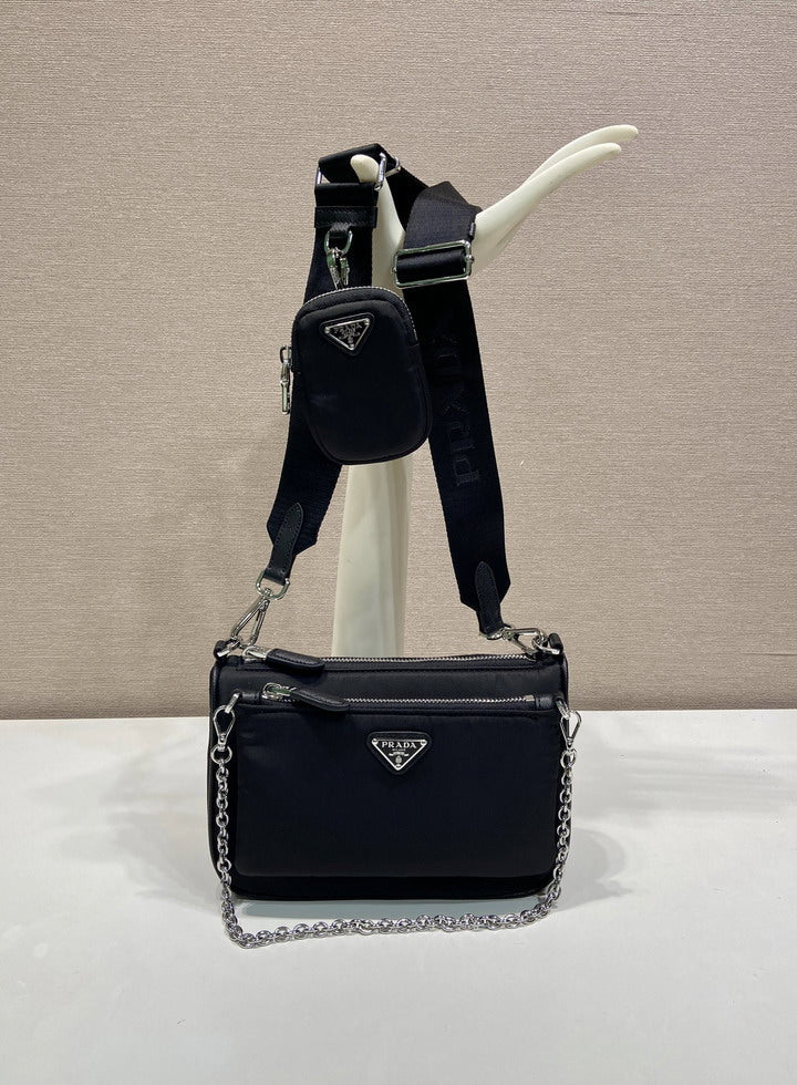 Prada Black Crossbody Bag with Chain Strap