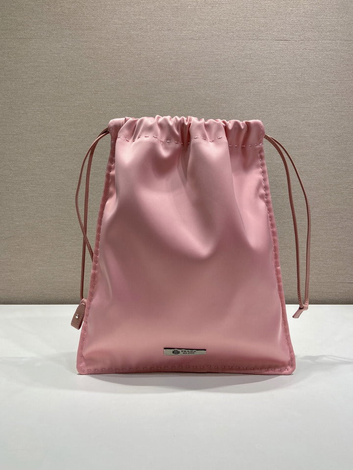 Prada Re-Nylon Drawstring Pouch – Pink