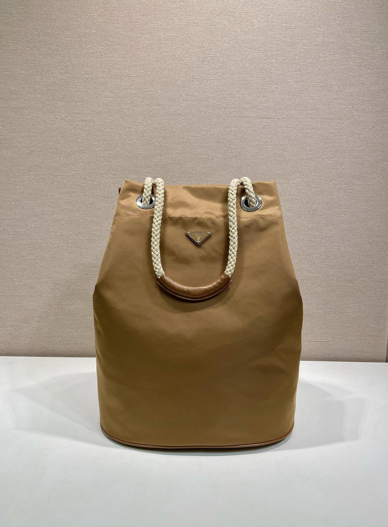 Prada Re-Nylon Bucket Bag with Braided Rope Handles